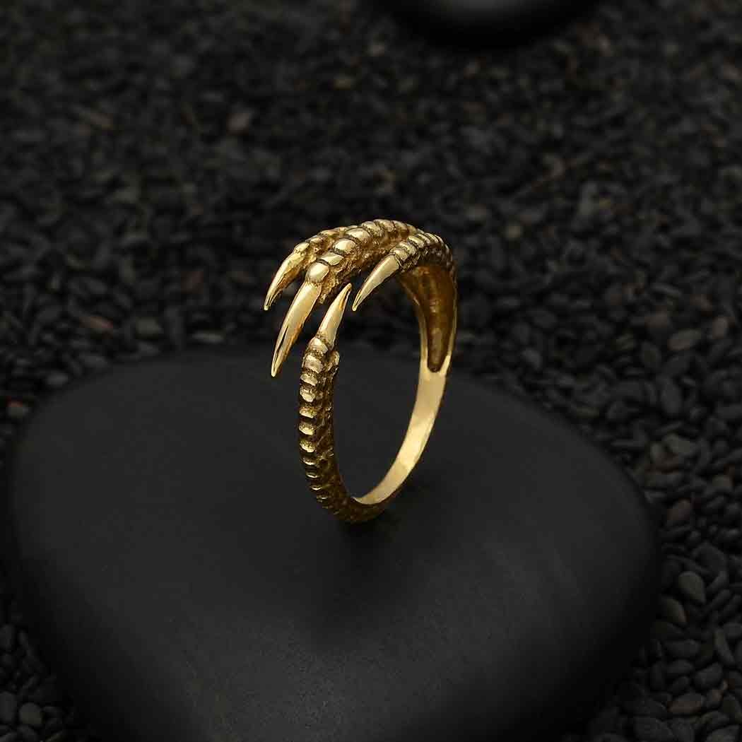 Adjustable Bird Claw Rings | Bronze