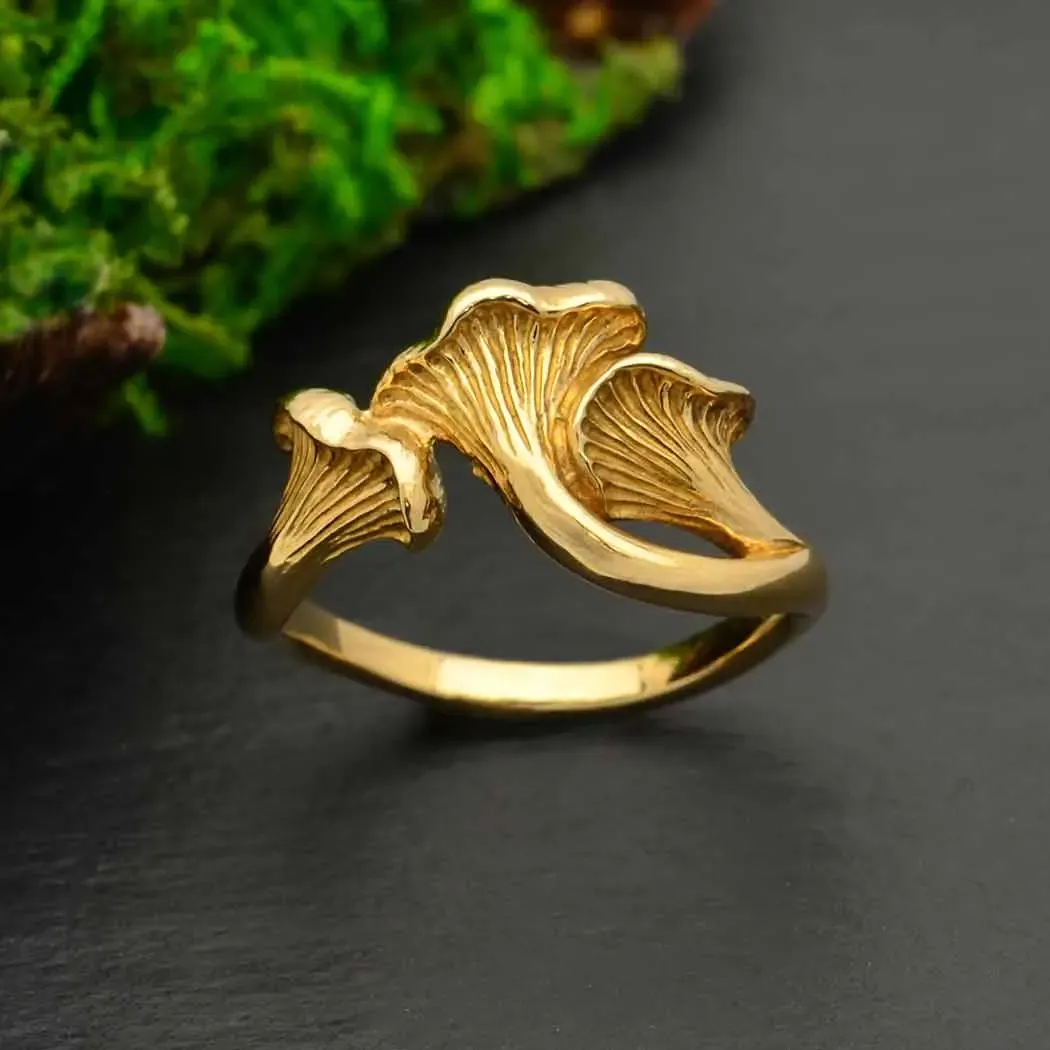 Chanterelle Mushroom Ring | Bronze