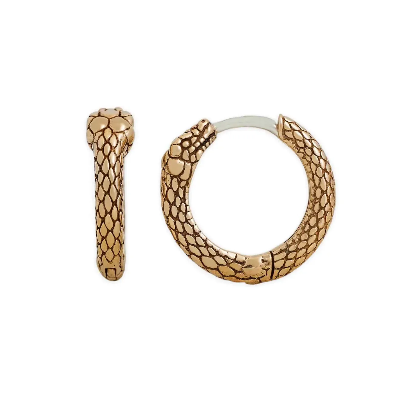 Ouroboros Huggie Hoops