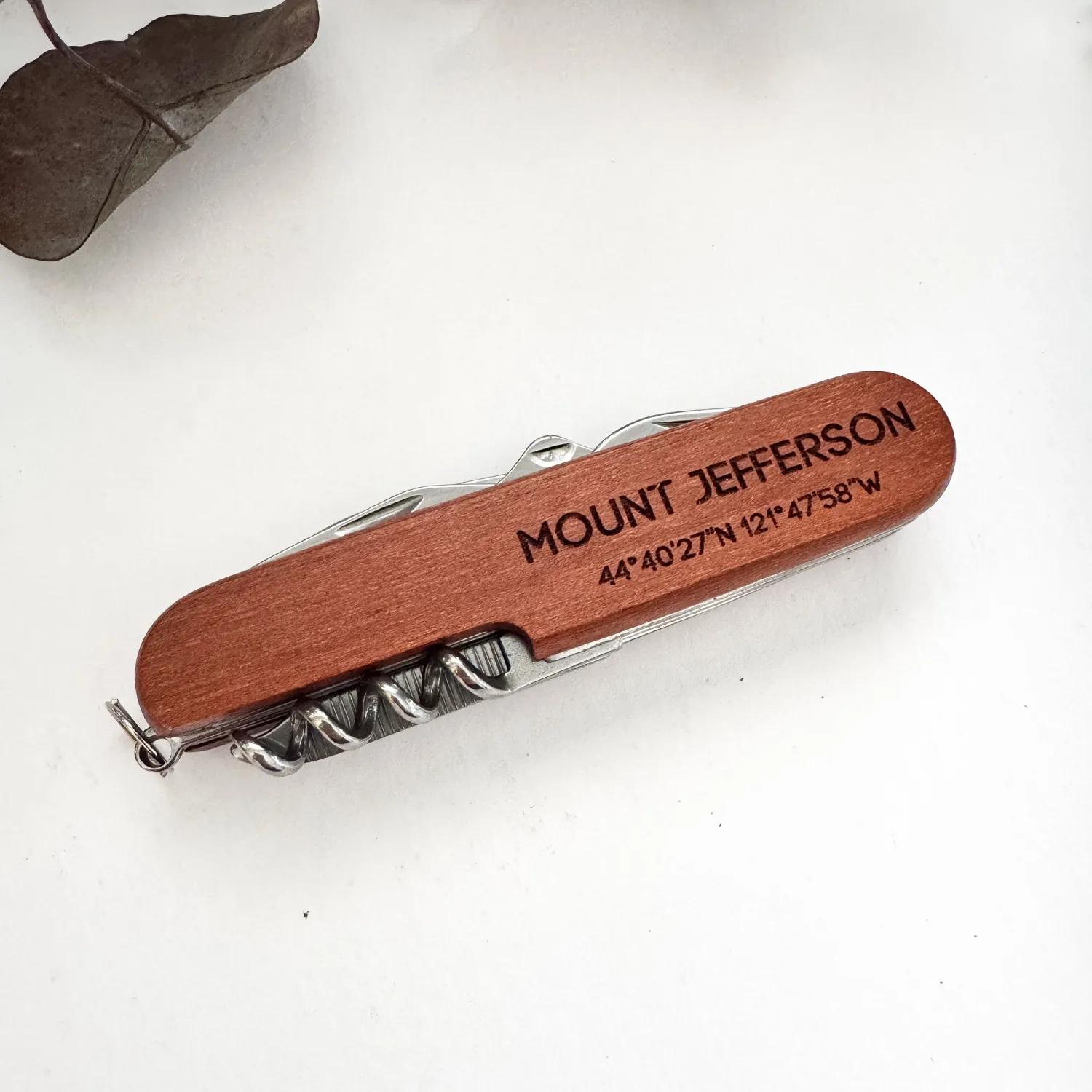 7-Tool Pocket Knife Topographic Mountains, design: Mount Jefferson