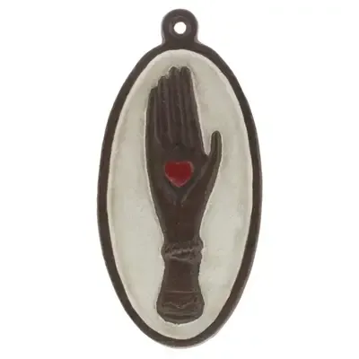 Hand with Heart Plaque | Cast Iron