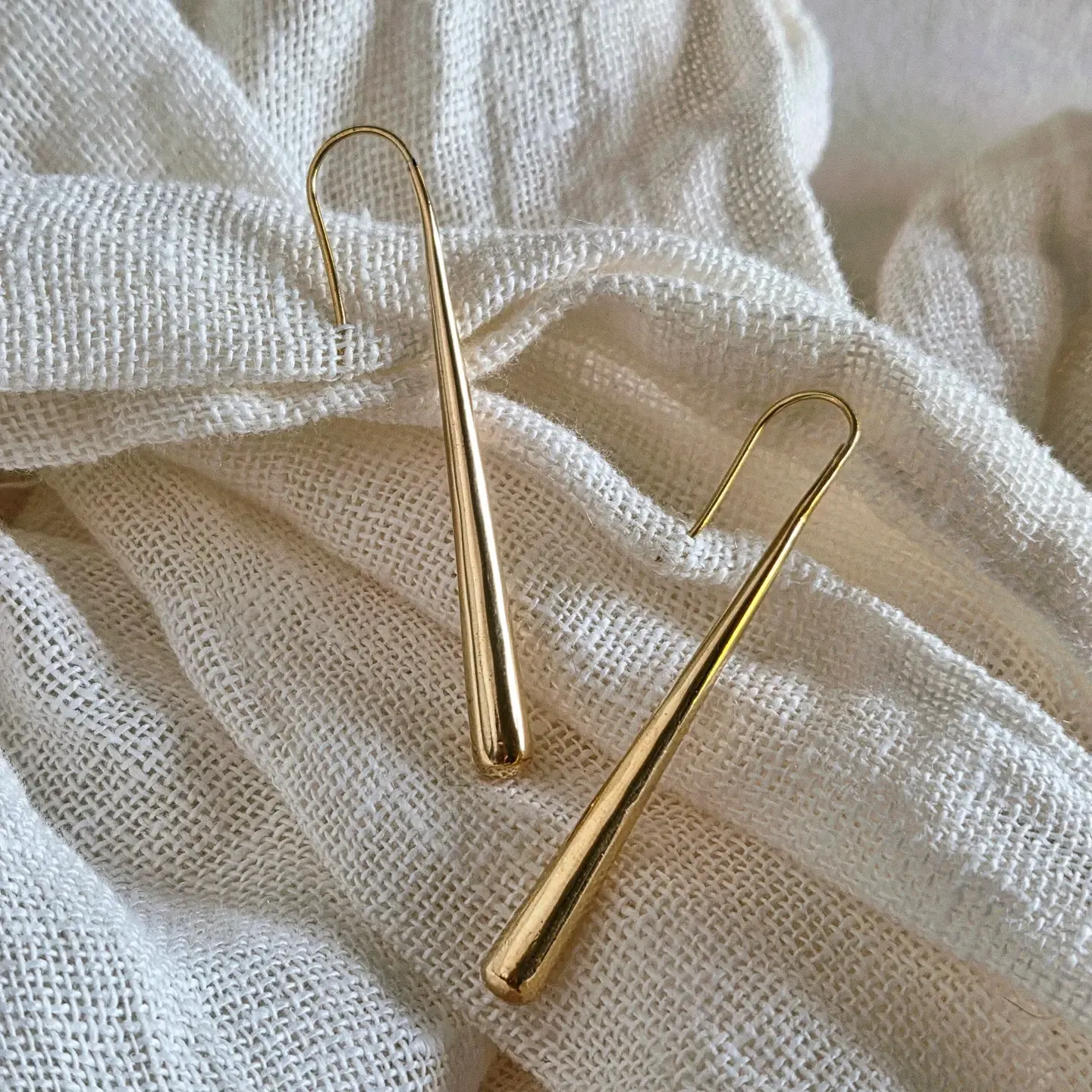 Brass Drip Earrings