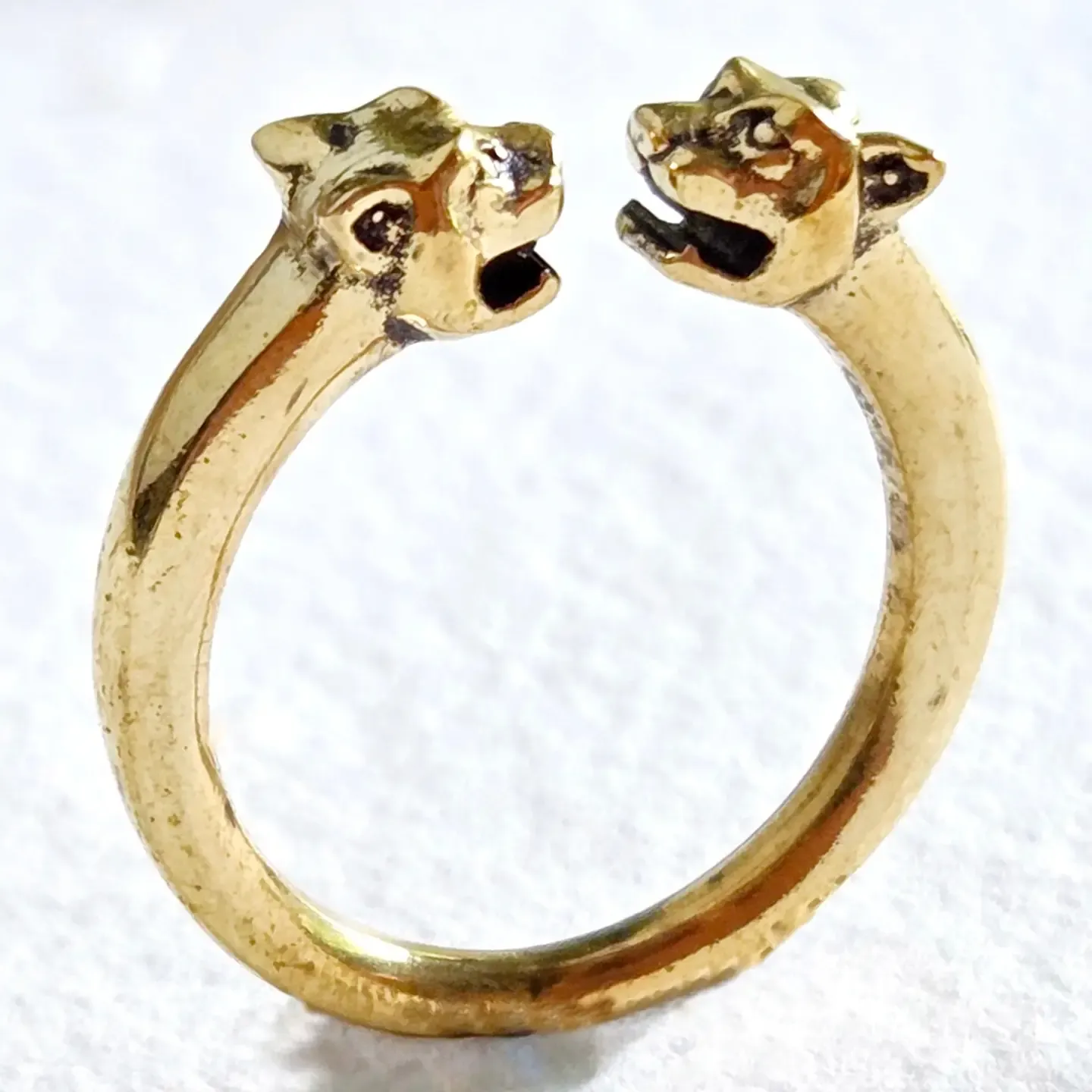 Brass Double Tiger Ring