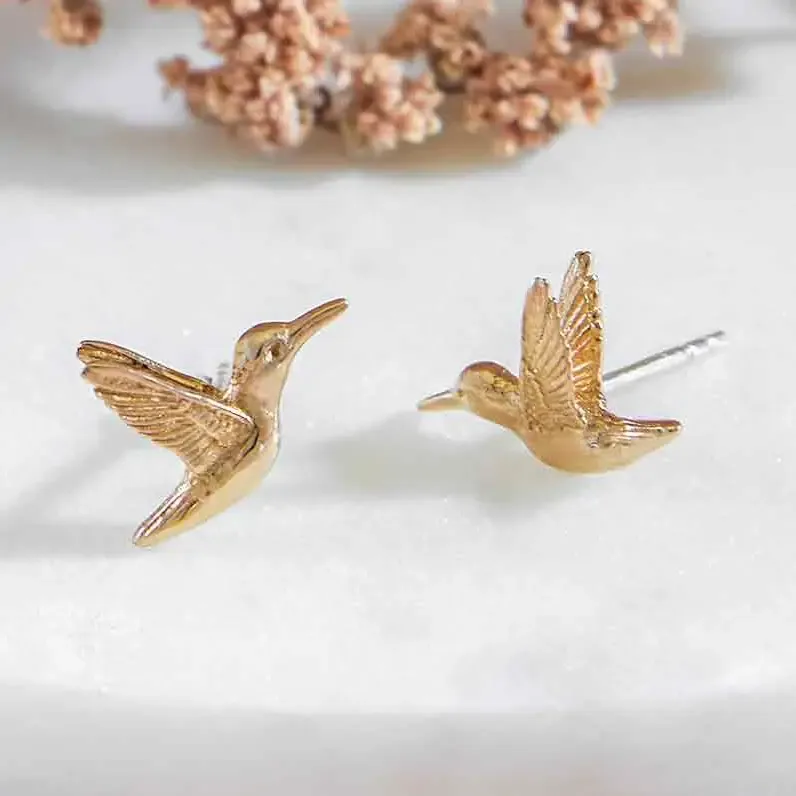 Hummingbird Post Earrings
