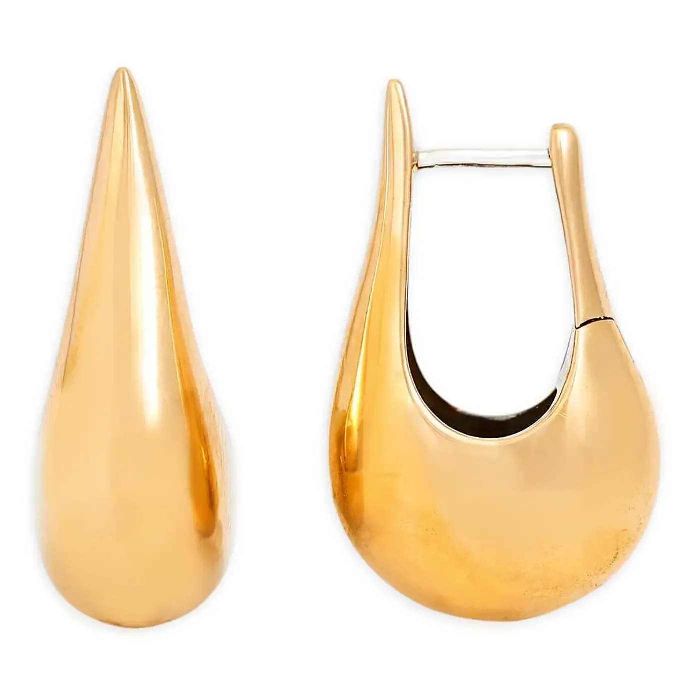 Bronze Large Teardrop Huggie Hoops