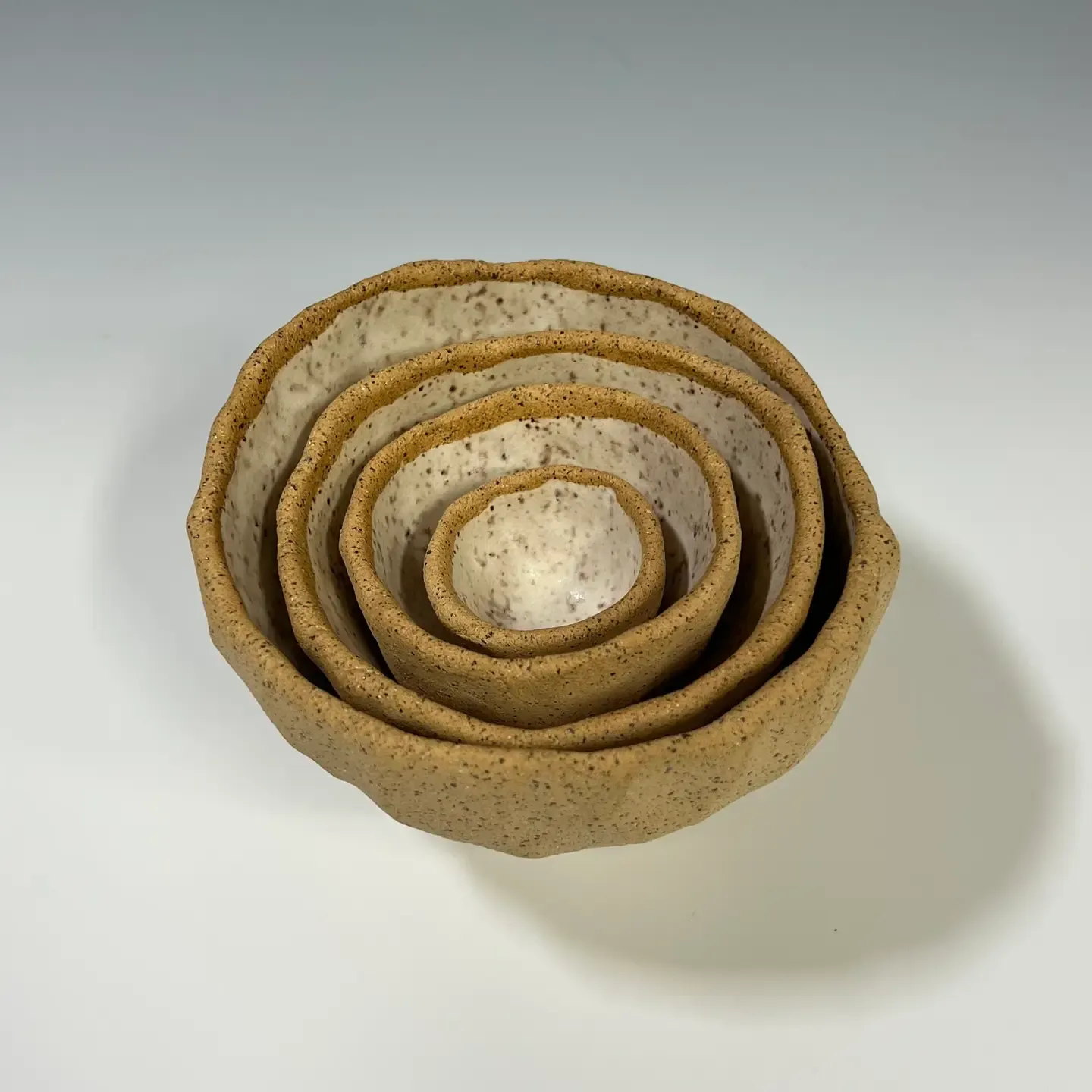 Stoneware Nesting Pods, Color: cream