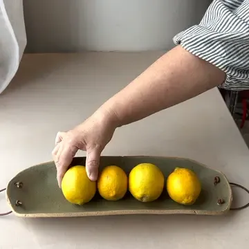 Stoneware Oblong Serving Tray | Agate