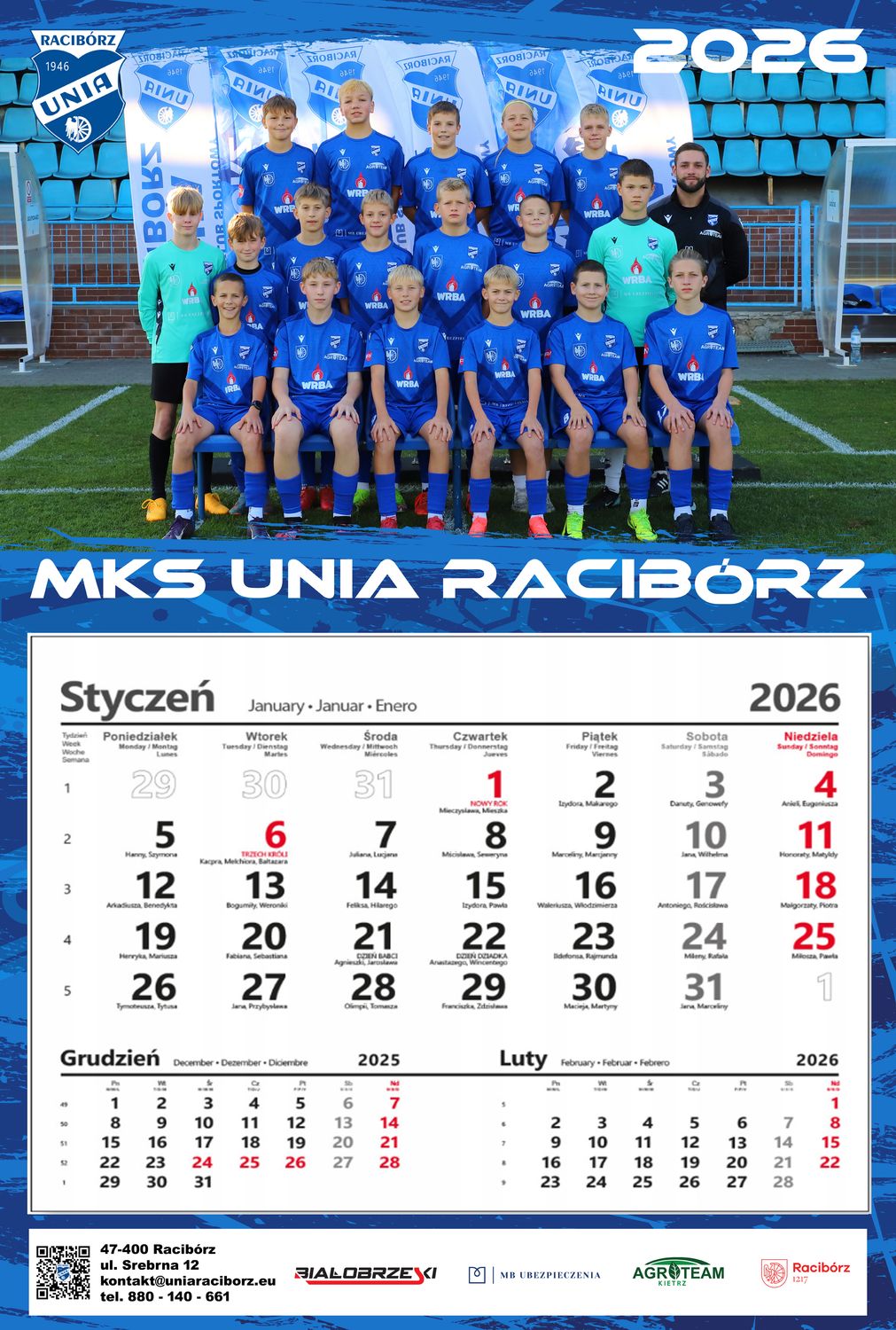 Kalendarz grupowy 2026 - Młodzik