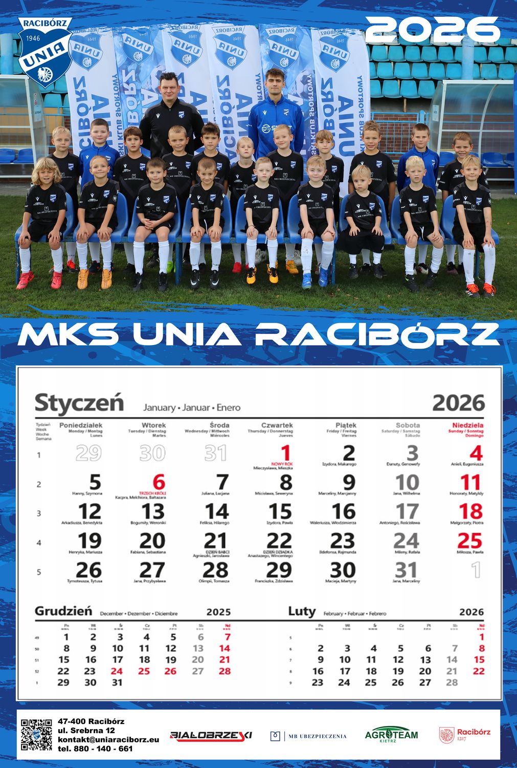 Kalendarz grupowy 2026 - Żak Młodszy