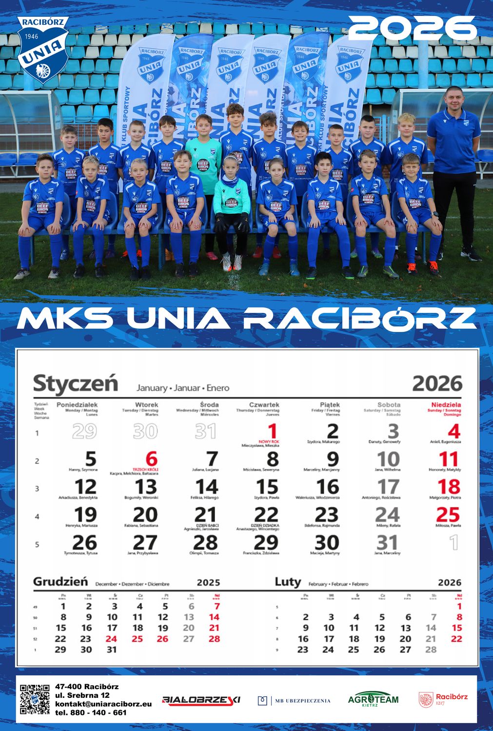 Kalendarz grupowy 2026 - Orlik