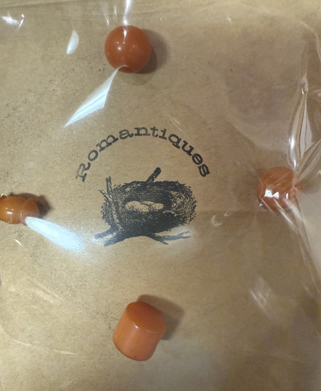 Deco Bakelite Buttons-4 Butterscotch