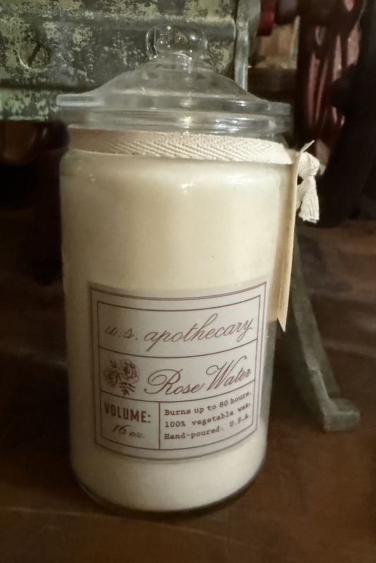 Rose Water Jar Candle w/Lid