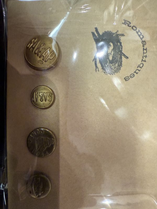 4-Brass Railroad Buttons Trains