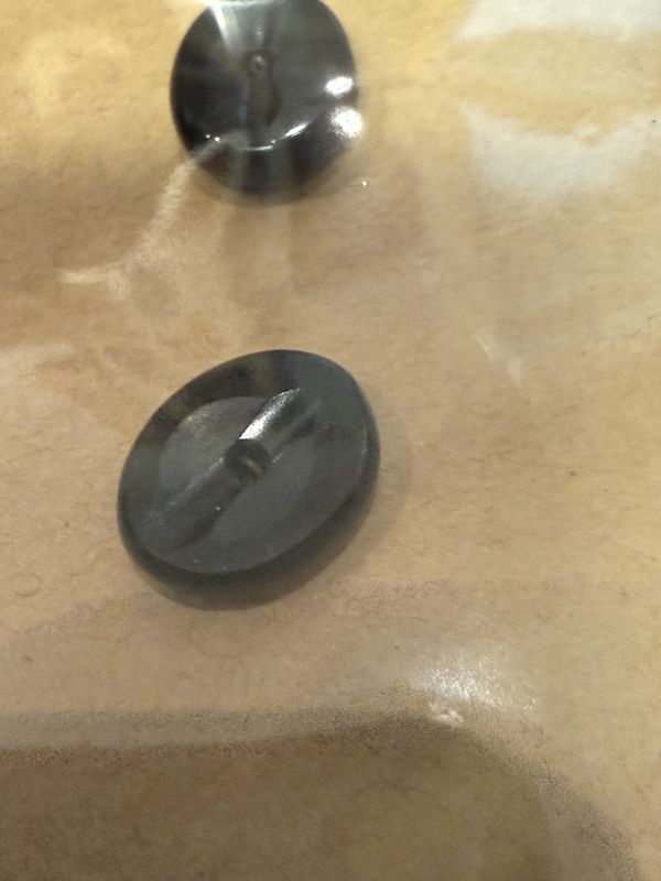 9-Antique Black Jet Oval Buttons Victorian