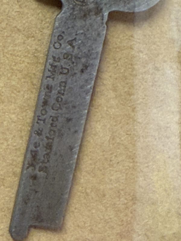 One Antique Key Stanford Conn.