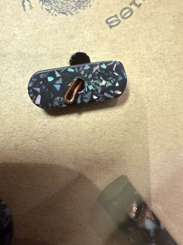 4 Glass Victorian Inlaid Buttons