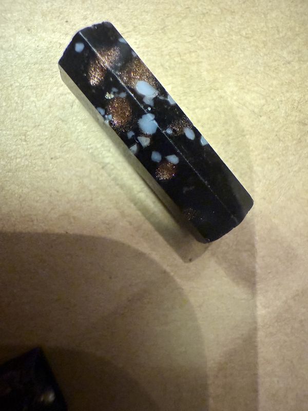 4 Glass Victorian Inlaid Buttons