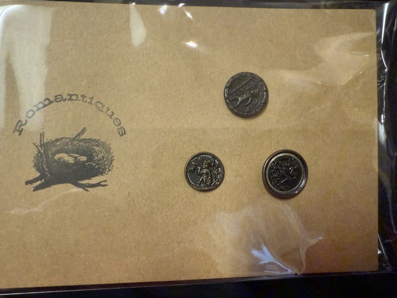 3 Victorian Picture Buttons Piper etc.