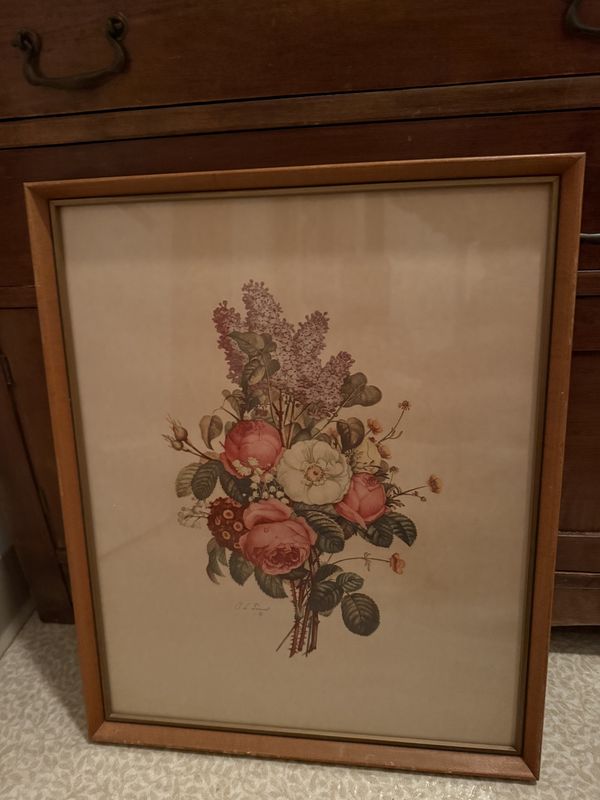 J.L. Privost Frramed Floral print