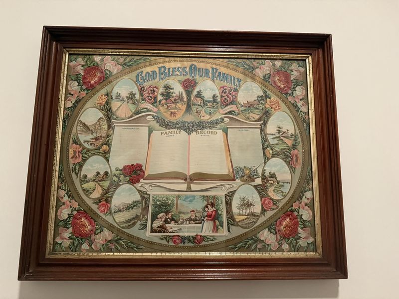 &quot;God Bless Our Family&quot; Walnut Framed