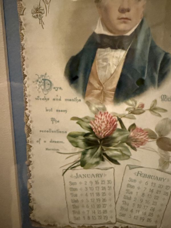 1898 Calendar Card Advertising-Framed