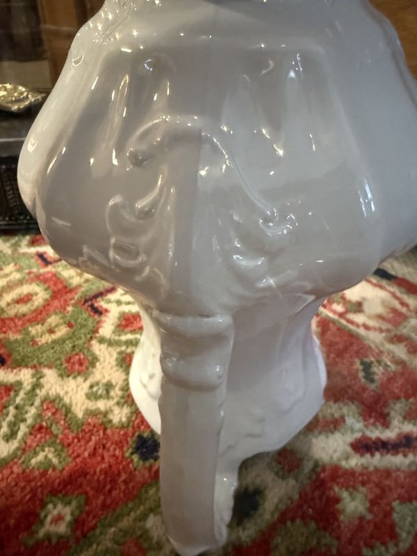 Antique ironstone White Pitcher and Bowl