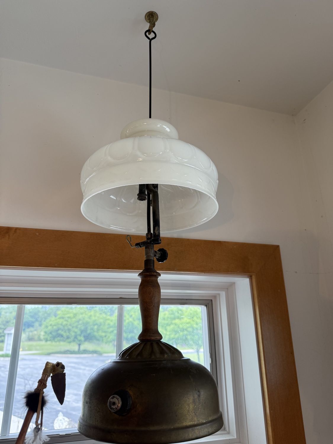 Coleman Oil Lamp Hanging or Table-Brass