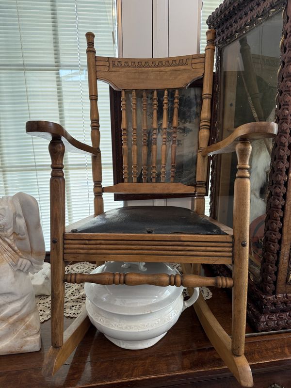 Antique Child&#39;s Rocker Oak