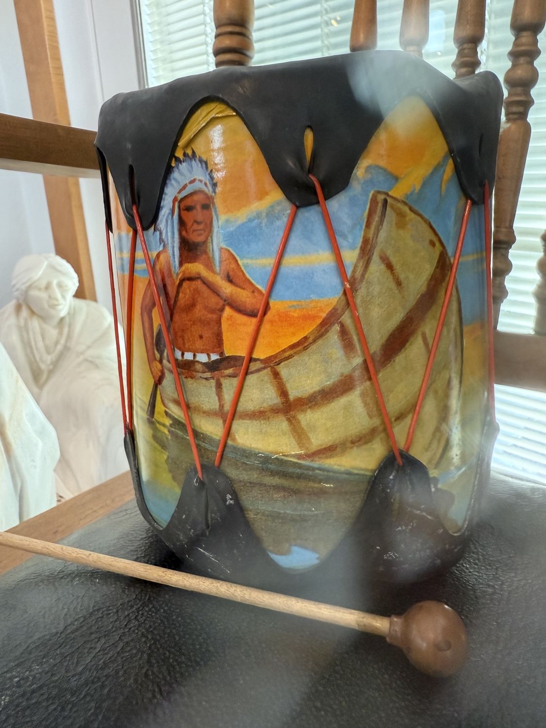 Vintage Native American Toy Drum