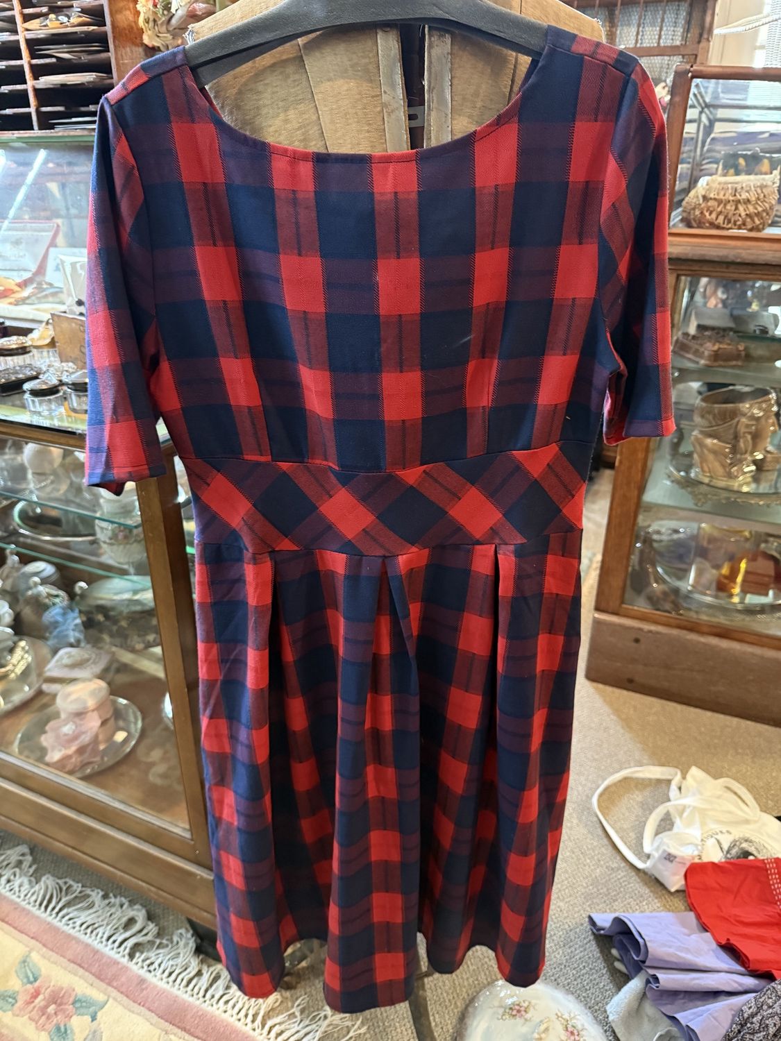 Vintage 1960s Dress  Checked