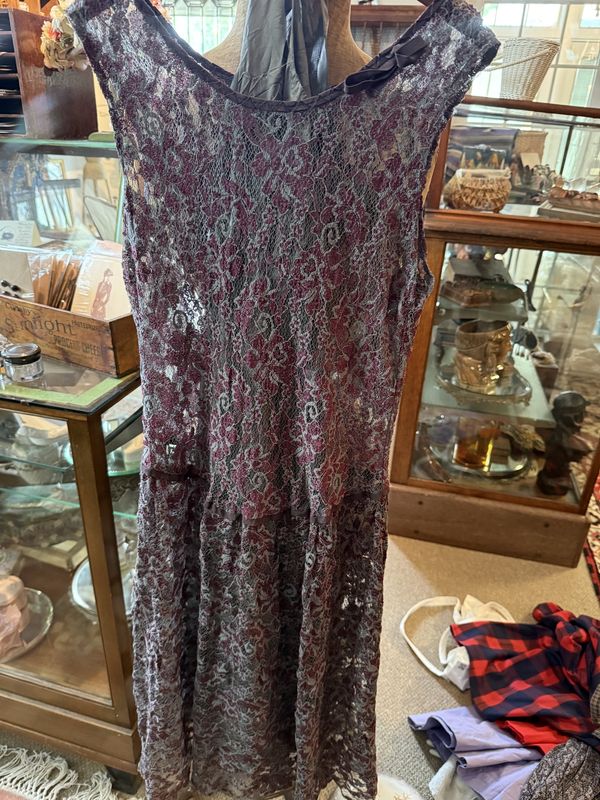 Vintage Neesh Dress Lace and Liner M