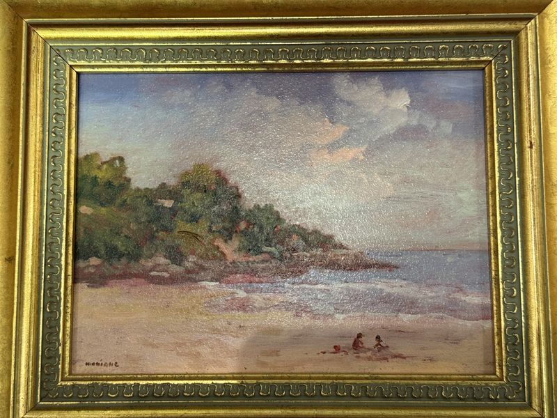 Art-Monique Sakellarios (AMERICAN 20th Century) oil on Masonite board