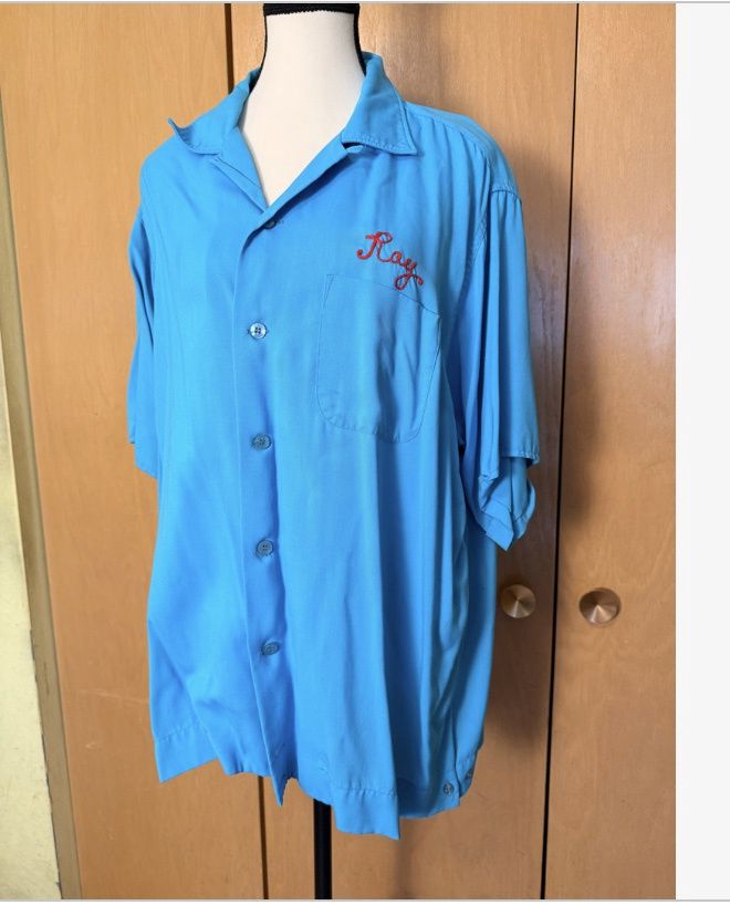 1950s Bowling Shirt &quot;Ray&quot; Maynard Steel&quot; Loop Stitch
