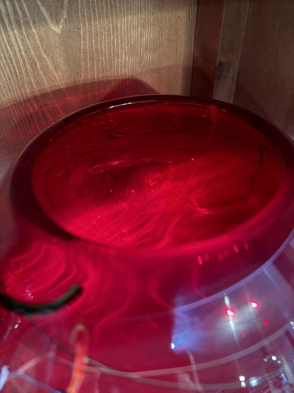 Murano Glass Red Field Vase