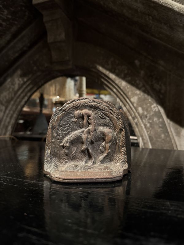 The End of the Path Bronze Bookends