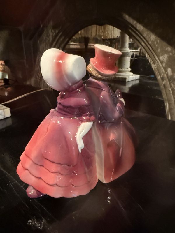 German Couple Porcelain Bookends