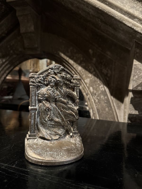 Bronze Courting Couple Bookends