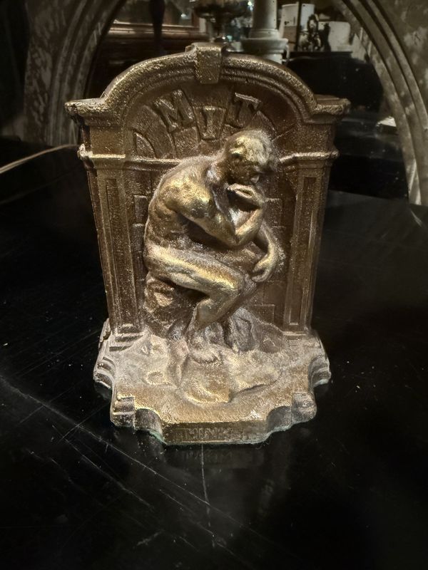 Bronze "Thinker" Bookends Rodin