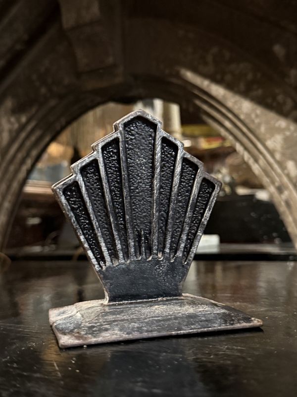 Deco Fan Metal Bookends