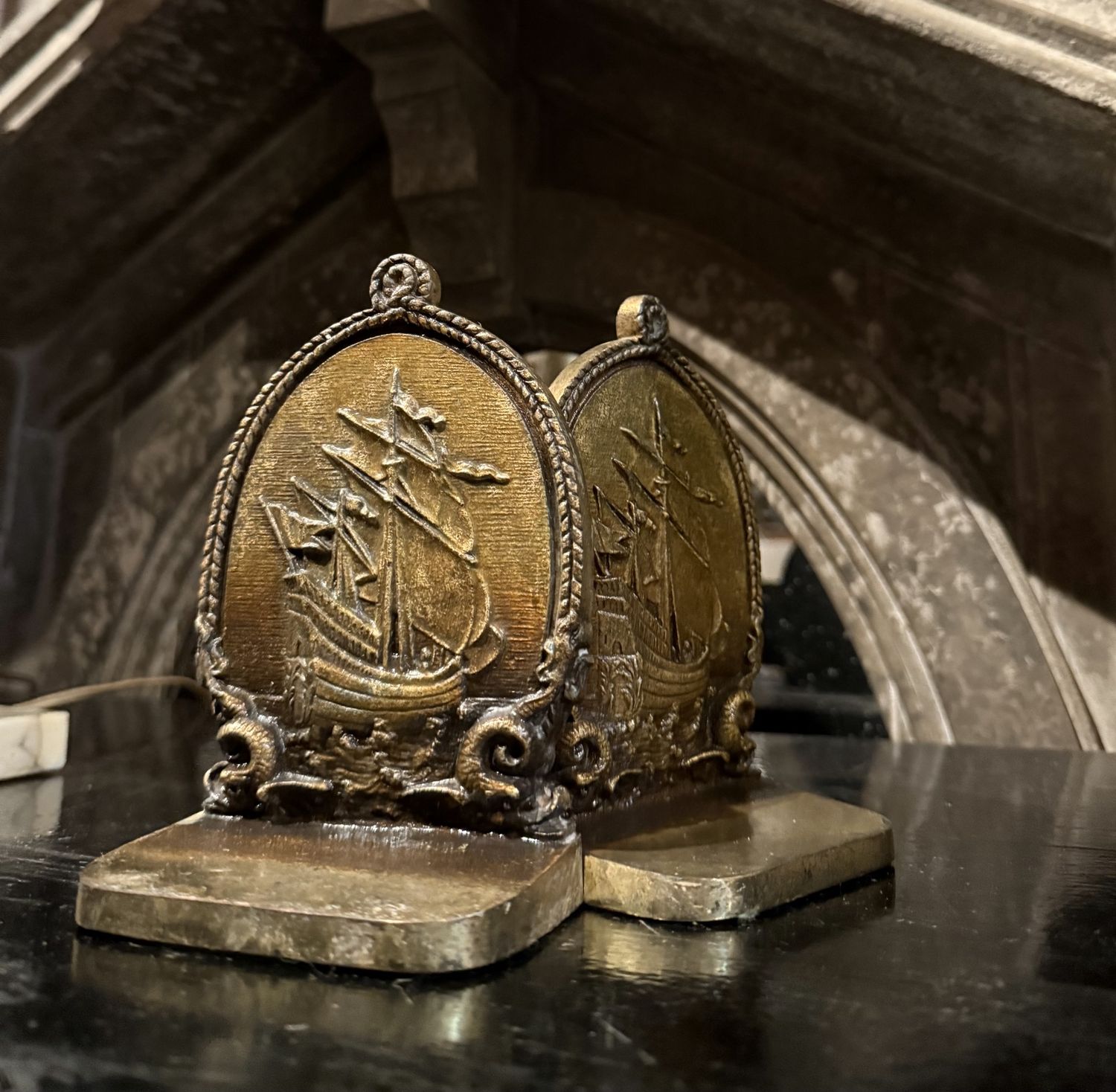 Bradley &amp; Hubbard Schooner Bookends