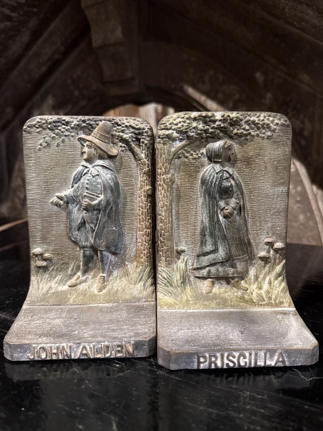 B&amp;H Priscilla and John Alden Bookends