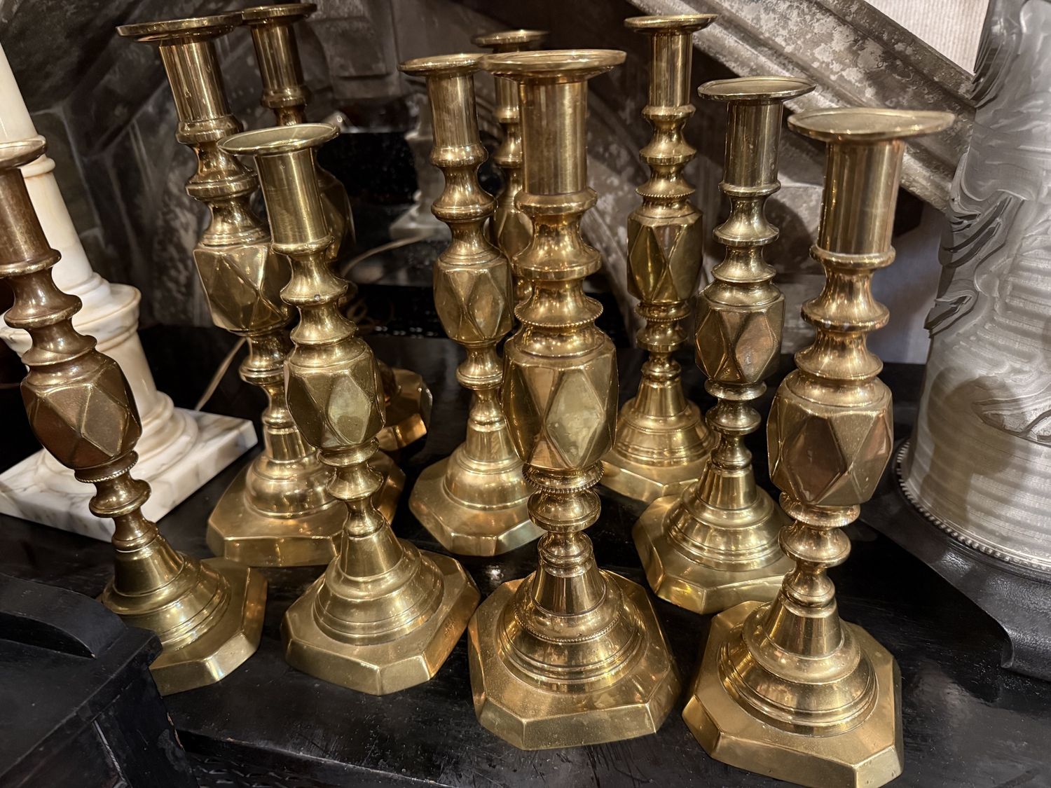 King of Diamonds Brass Candlestick-EACH