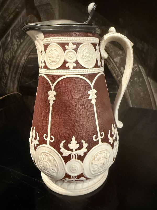 C. 1850 English Porcelain Pitcher w/Lid