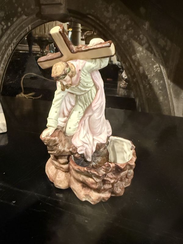 Victorian Bisque Jesus Pot