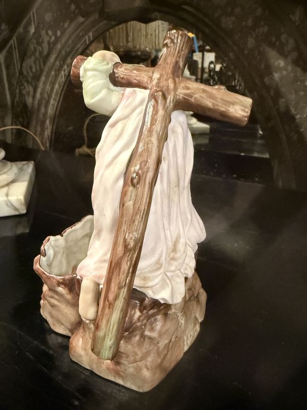 Victorian Bisque Jesus Pot