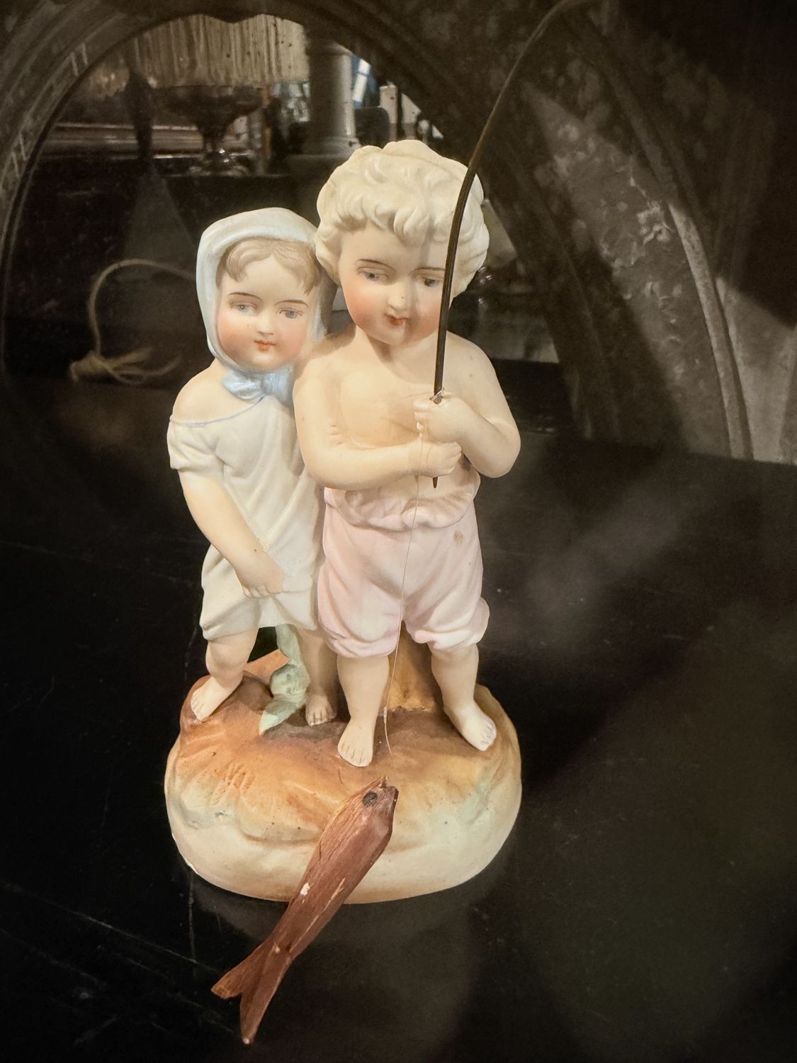Victorian Bisque Young Anglers