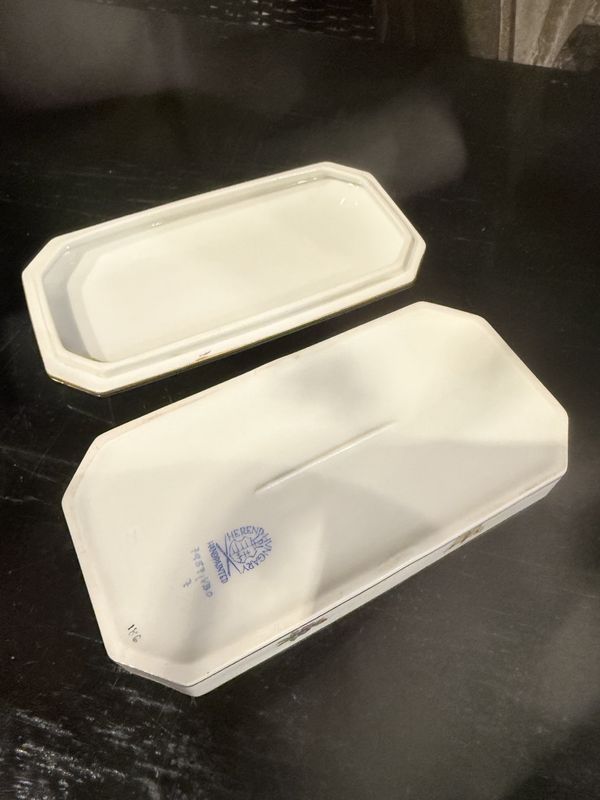 Herend Porcelain Box Butterflies
