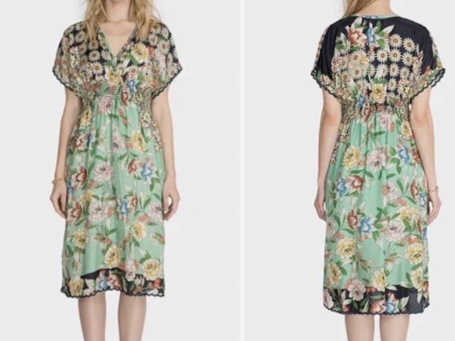 Johnny Was Silk NOS Dress Size Medium