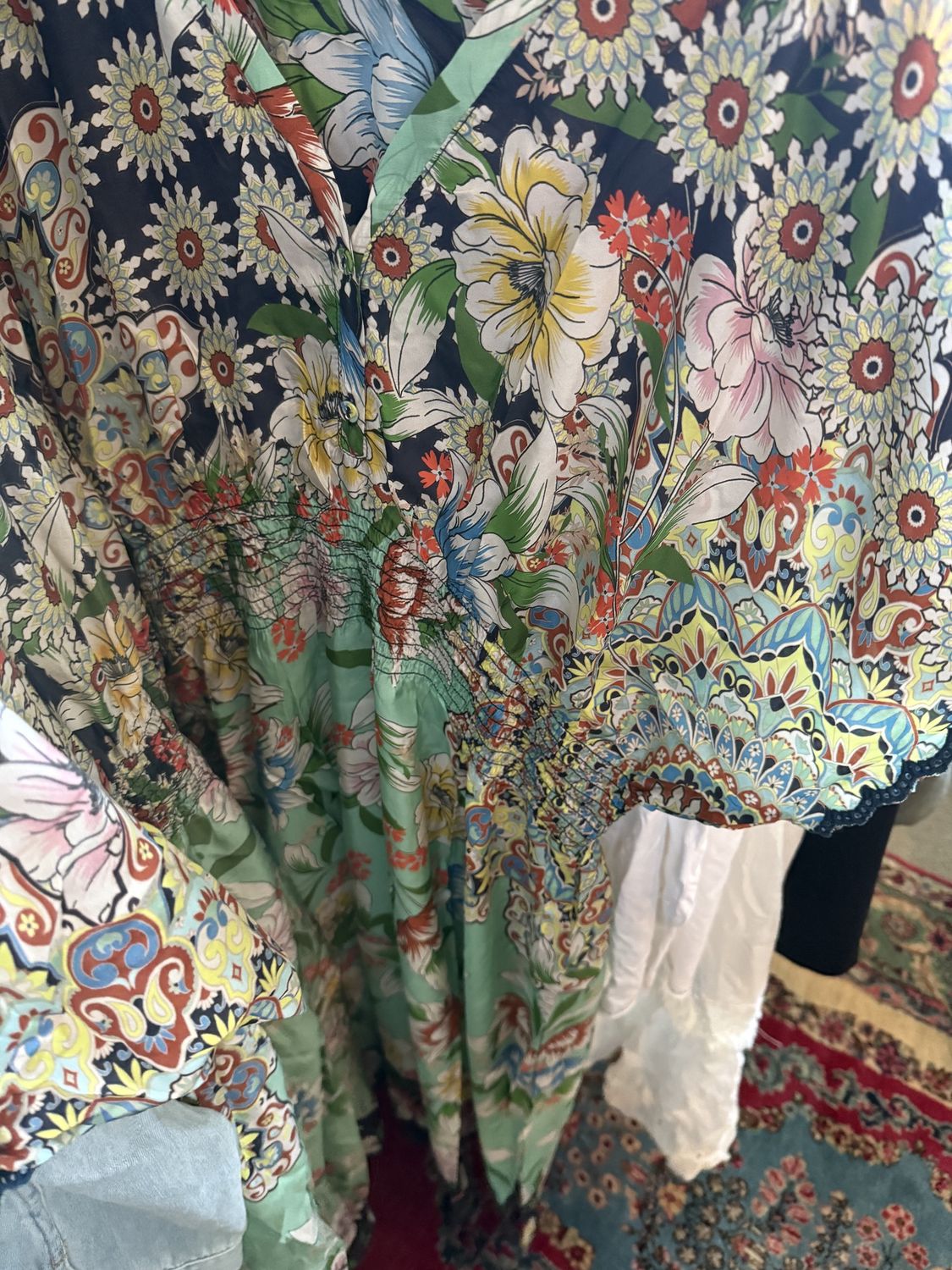 Johnny Was Silk NOS Dress Size Large