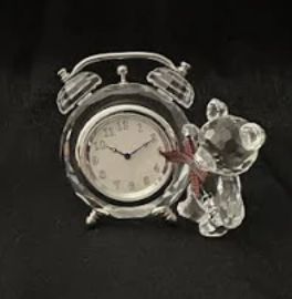 Crystal Swarovski Teddy Bear Clock